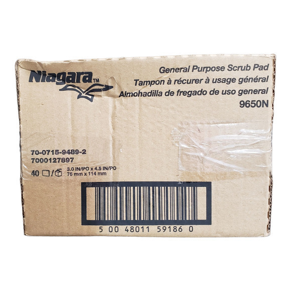 Niagara General Purpose Scrub Pad Professional Case of 40 3" x 4.5" Item #9650N - Picture 2 of 4